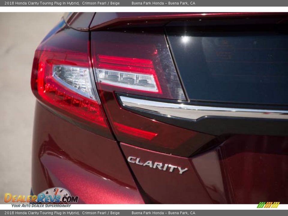 2018 Honda Clarity Touring Plug In Hybrid Crimson Pearl / Beige Photo #10