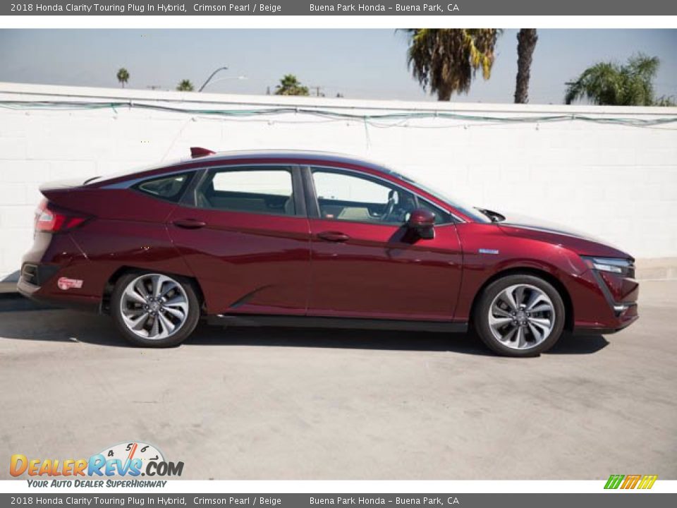 2018 Honda Clarity Touring Plug In Hybrid Crimson Pearl / Beige Photo #12