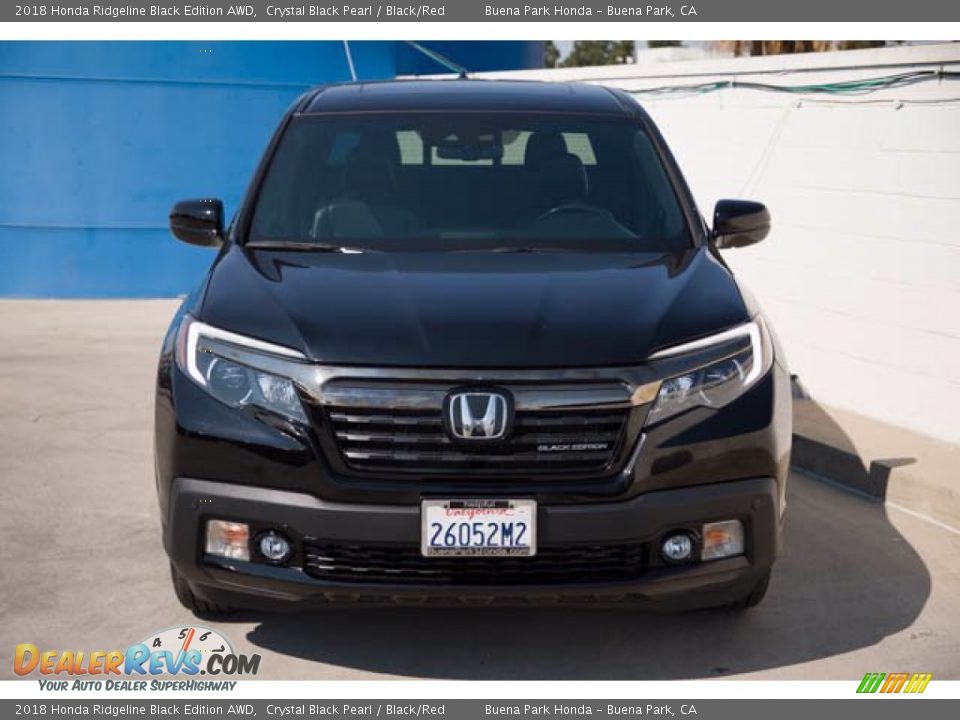 2018 Honda Ridgeline Black Edition AWD Crystal Black Pearl / Black/Red Photo #7