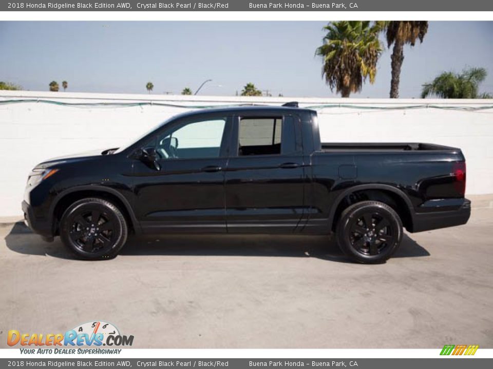 2018 Honda Ridgeline Black Edition AWD Crystal Black Pearl / Black/Red Photo #9