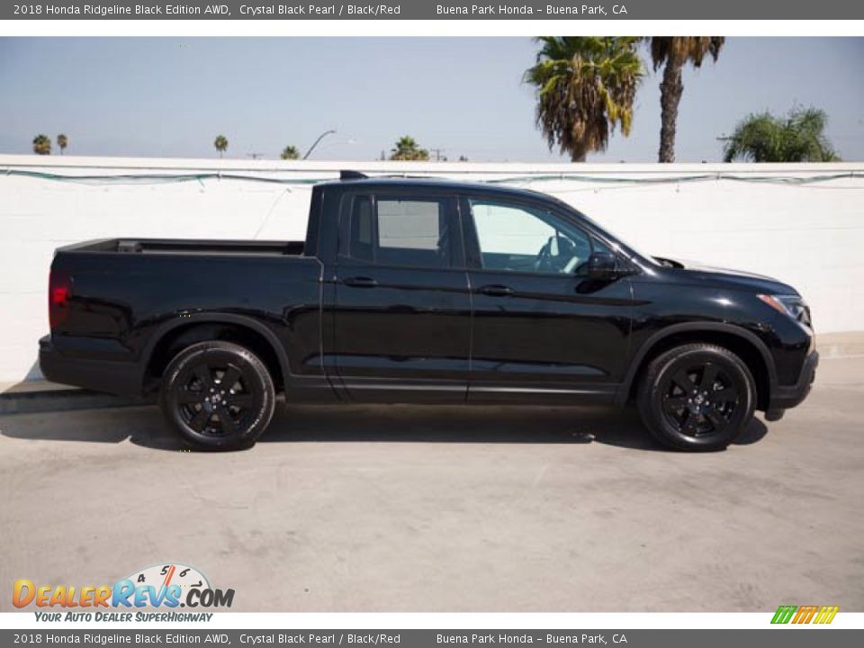 2018 Honda Ridgeline Black Edition AWD Crystal Black Pearl / Black/Red Photo #15