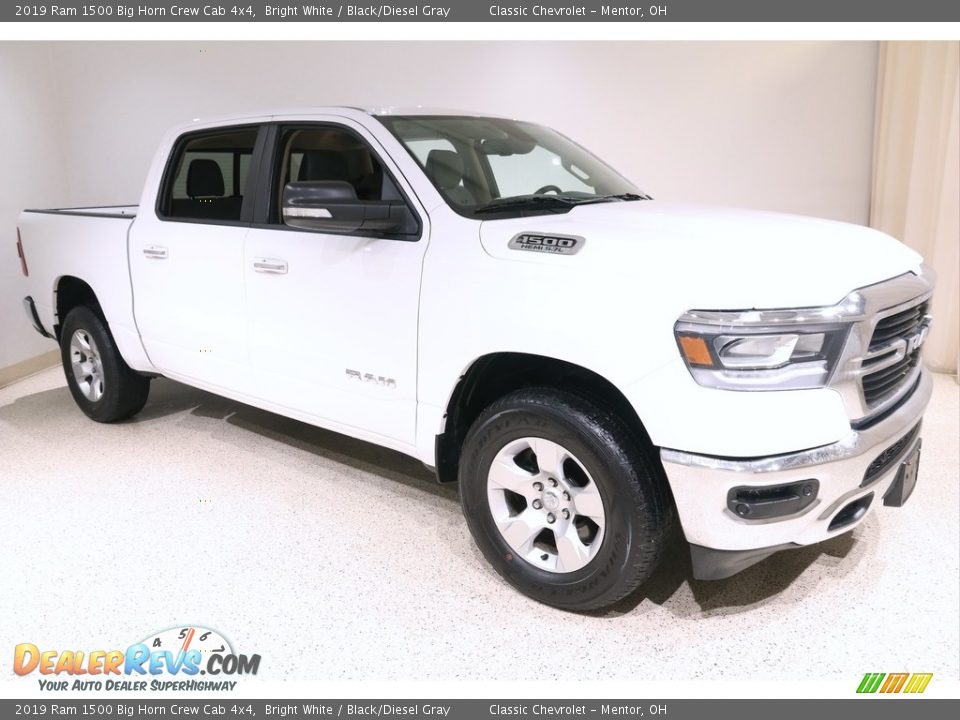 2019 Ram 1500 Big Horn Crew Cab 4x4 Bright White / Black/Diesel Gray Photo #1