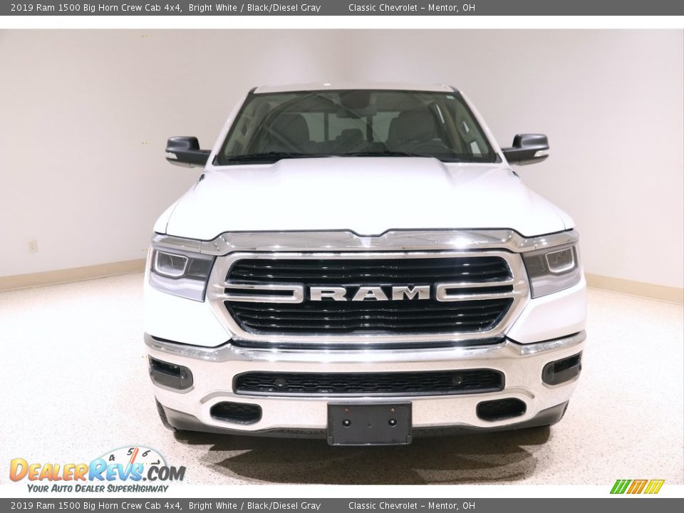 2019 Ram 1500 Big Horn Crew Cab 4x4 Bright White / Black/Diesel Gray Photo #2