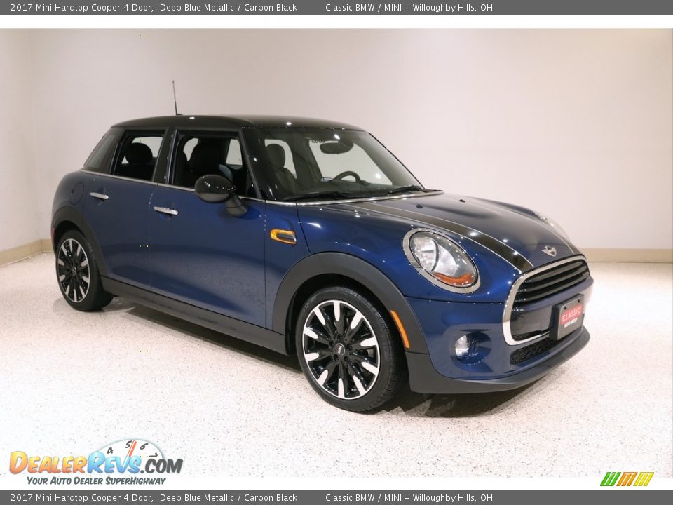 2017 Mini Hardtop Cooper 4 Door Deep Blue Metallic / Carbon Black Photo #1