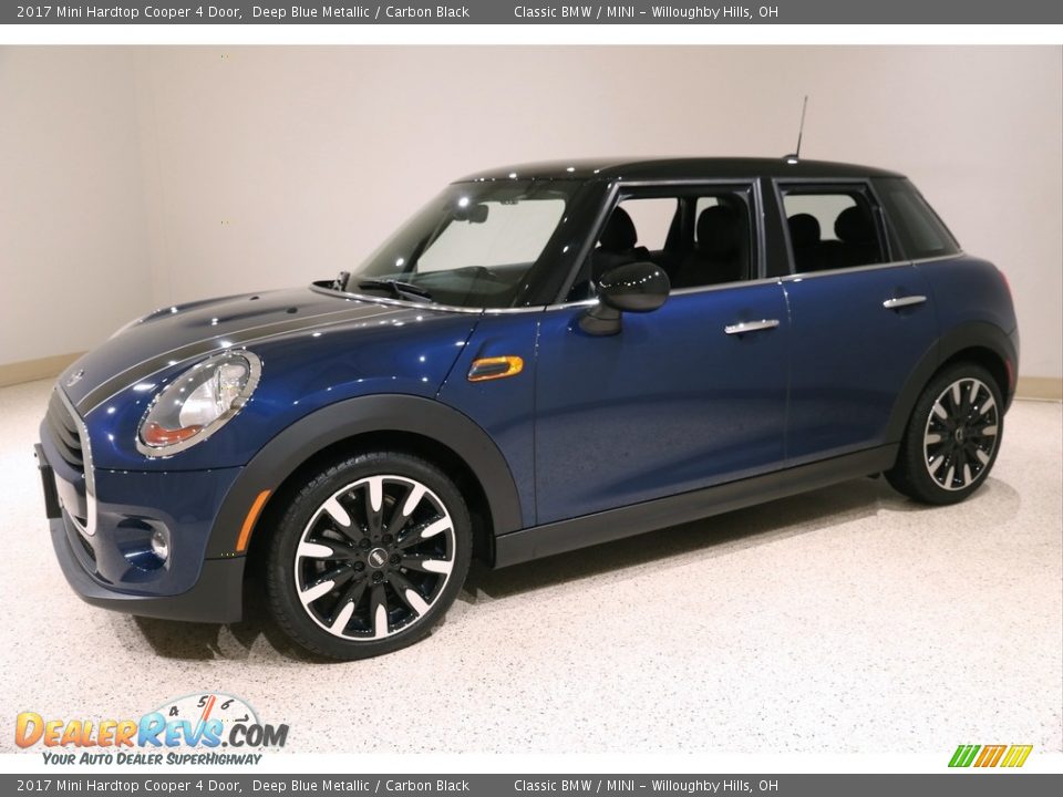 2017 Mini Hardtop Cooper 4 Door Deep Blue Metallic / Carbon Black Photo #3