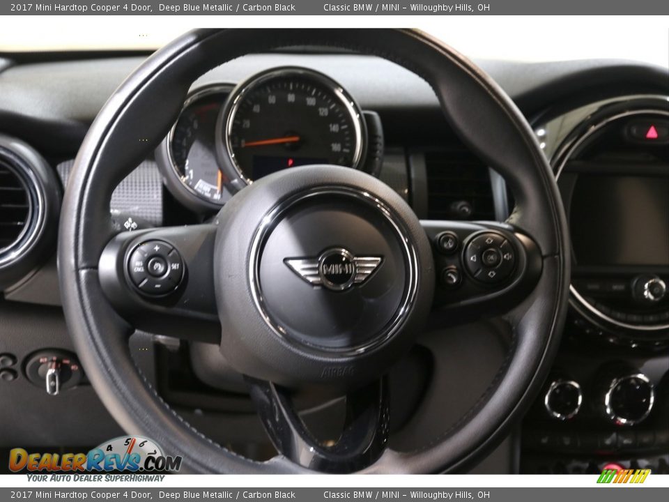 2017 Mini Hardtop Cooper 4 Door Deep Blue Metallic / Carbon Black Photo #6