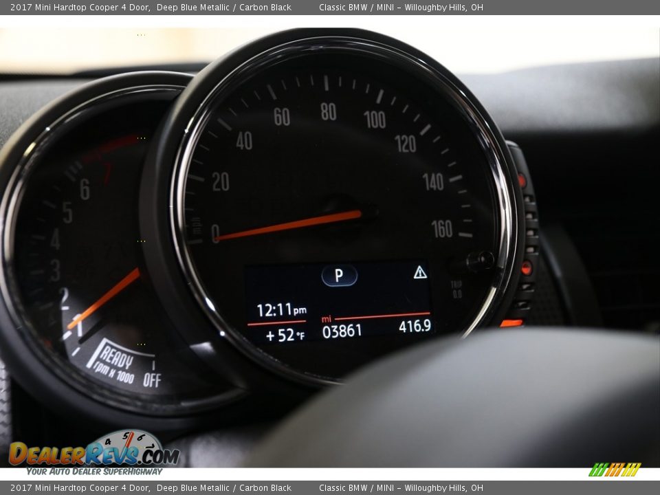 2017 Mini Hardtop Cooper 4 Door Deep Blue Metallic / Carbon Black Photo #7