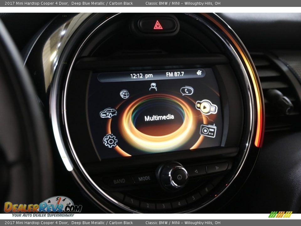 2017 Mini Hardtop Cooper 4 Door Deep Blue Metallic / Carbon Black Photo #13