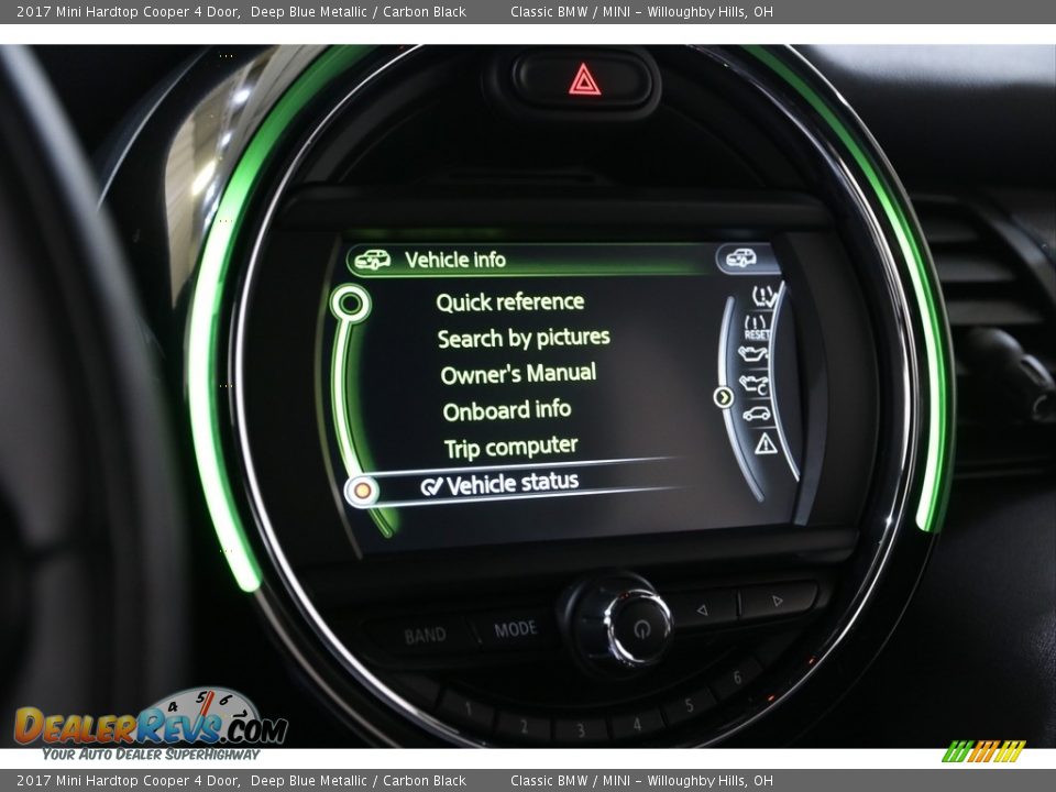 2017 Mini Hardtop Cooper 4 Door Deep Blue Metallic / Carbon Black Photo #22