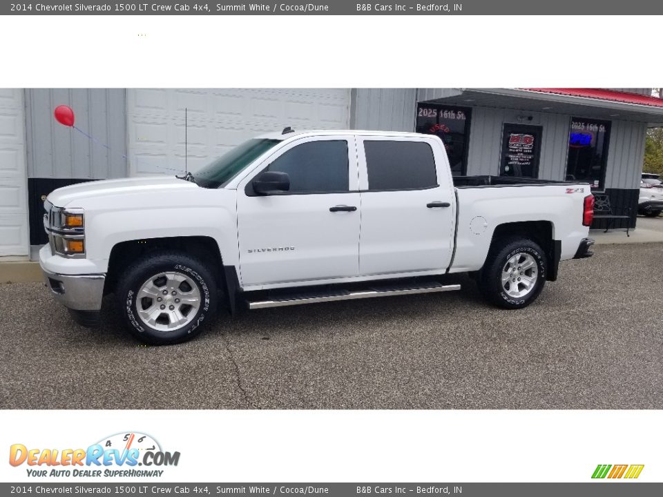 2014 Chevrolet Silverado 1500 LT Crew Cab 4x4 Summit White / Cocoa/Dune Photo #1