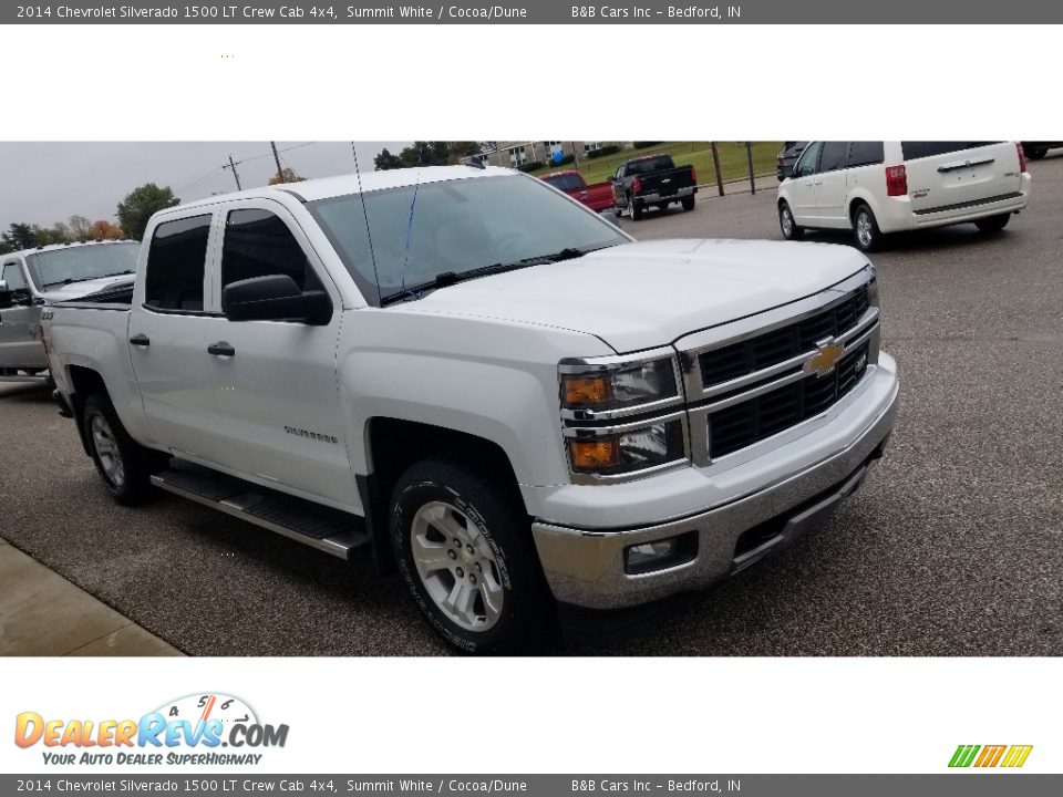 2014 Chevrolet Silverado 1500 LT Crew Cab 4x4 Summit White / Cocoa/Dune Photo #7