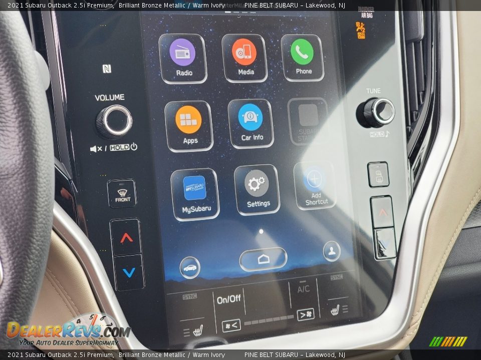 2021 Subaru Outback 2.5i Premium Brilliant Bronze Metallic / Warm Ivory Photo #15