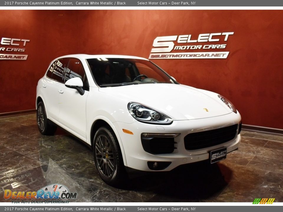 2017 Porsche Cayenne Platinum Edition Carrara White Metallic / Black Photo #3