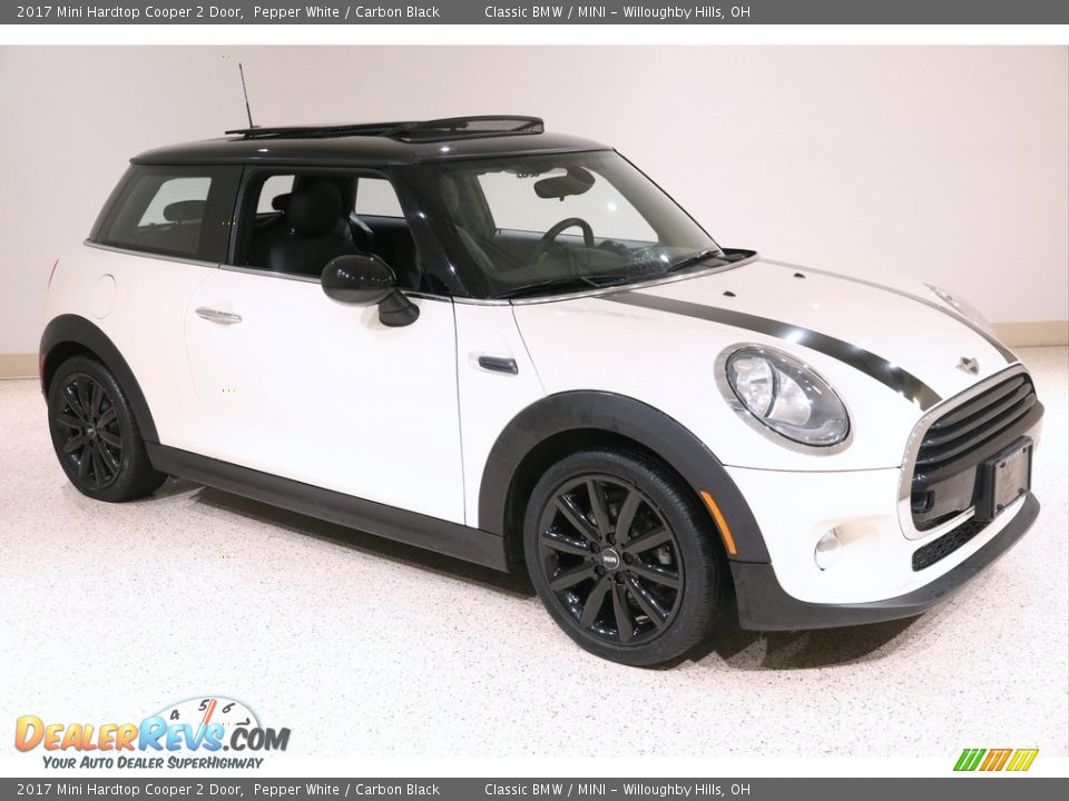 2017 Mini Hardtop Cooper 2 Door Pepper White / Carbon Black Photo #1