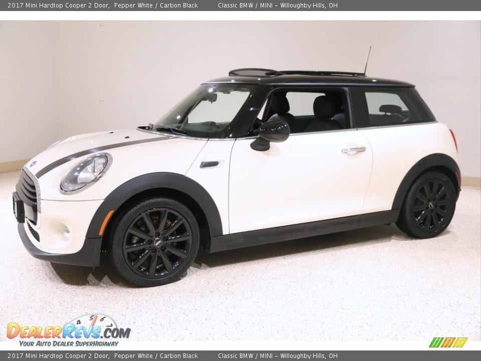 2017 Mini Hardtop Cooper 2 Door Pepper White / Carbon Black Photo #3