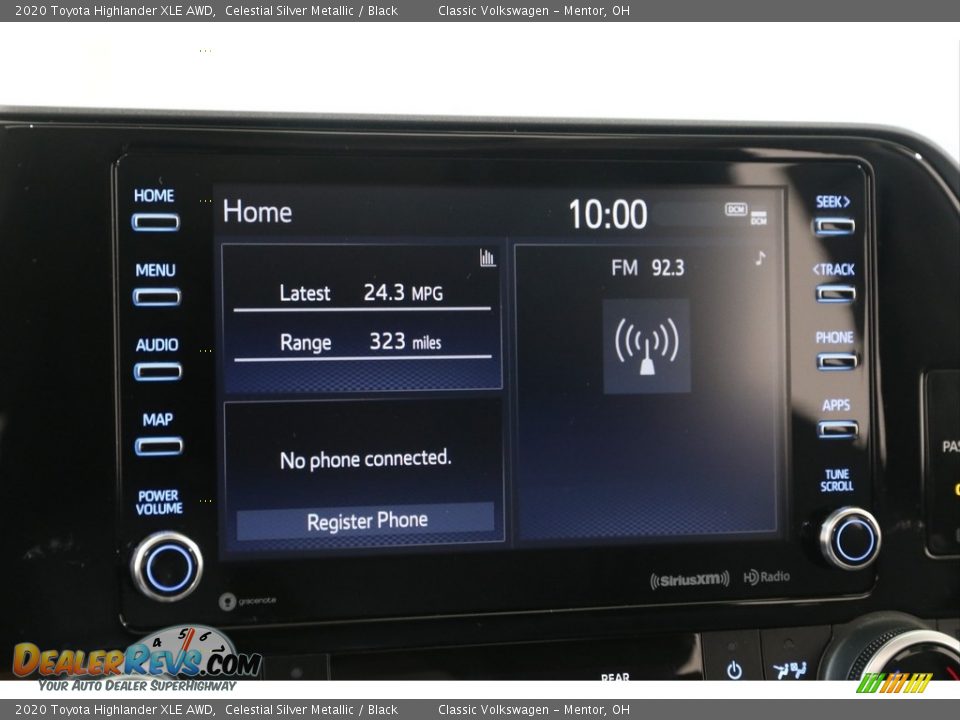2020 Toyota Highlander XLE AWD Celestial Silver Metallic / Black Photo #10