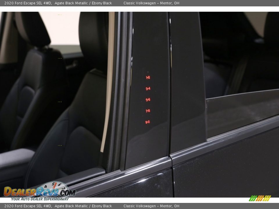 2020 Ford Escape SEL 4WD Agate Black Metallic / Ebony Black Photo #4