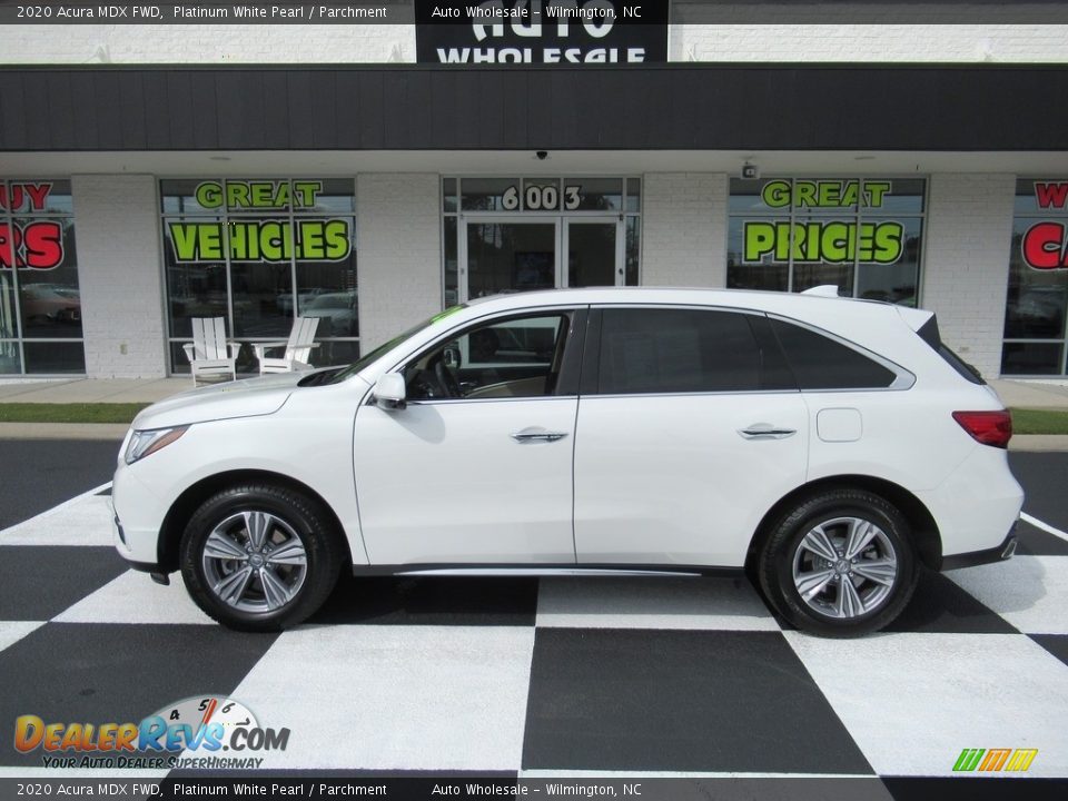 2020 Acura MDX FWD Platinum White Pearl / Parchment Photo #1