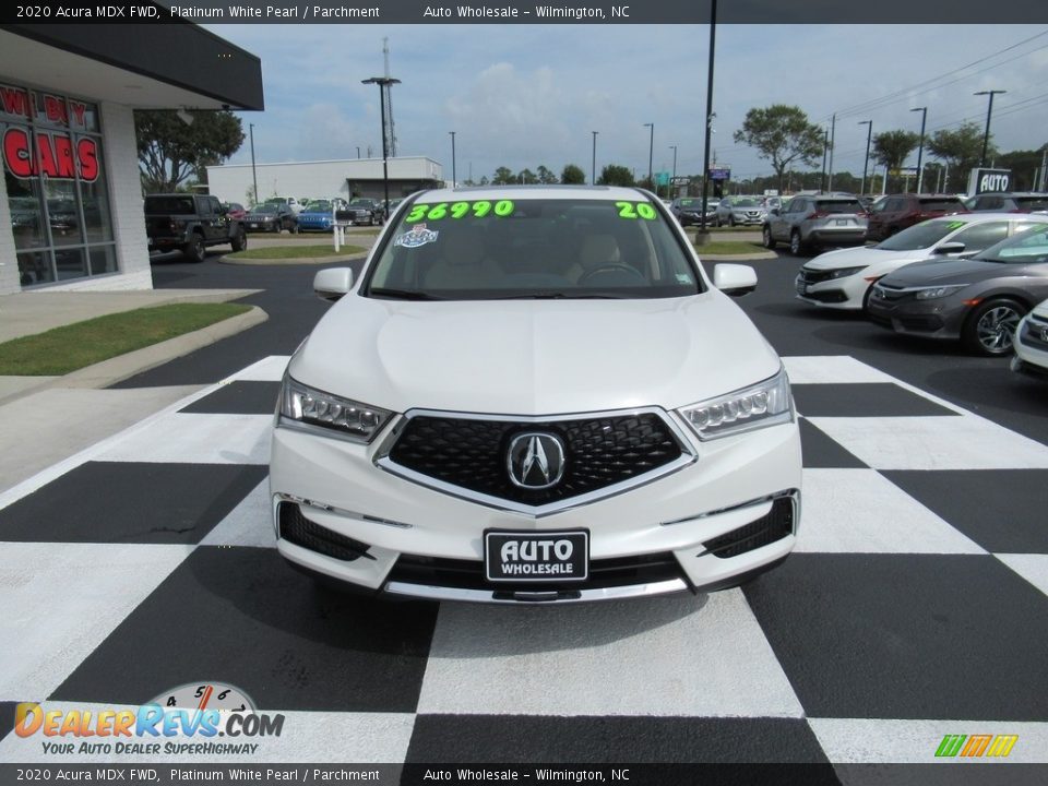 2020 Acura MDX FWD Platinum White Pearl / Parchment Photo #2
