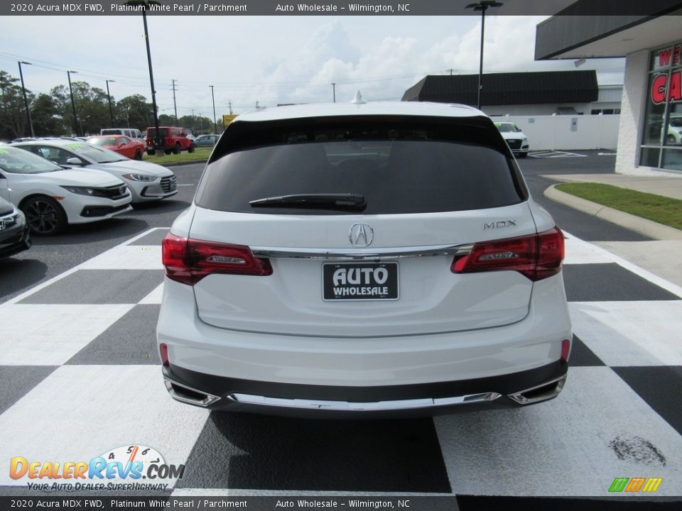 2020 Acura MDX FWD Platinum White Pearl / Parchment Photo #4