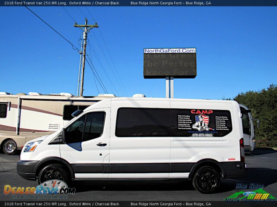 2018 Ford Transit Van 250 MR Long Oxford White / Charcoal Black Photo #2