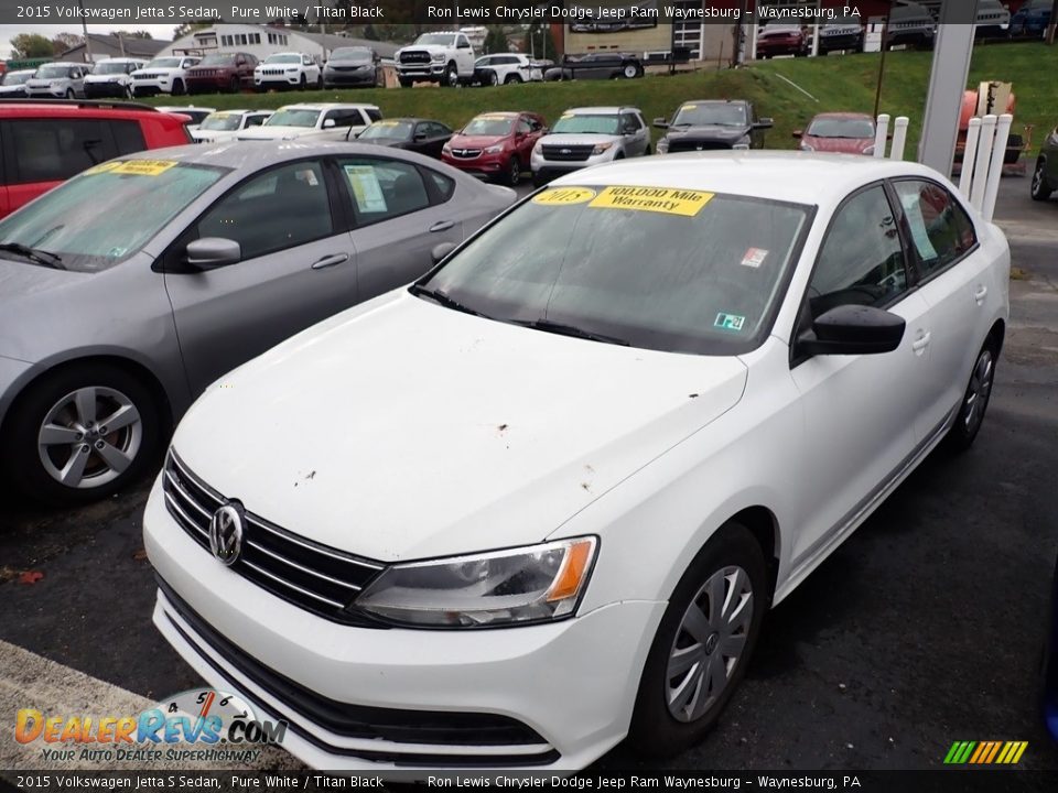 Pure White 2015 Volkswagen Jetta S Sedan Photo #1