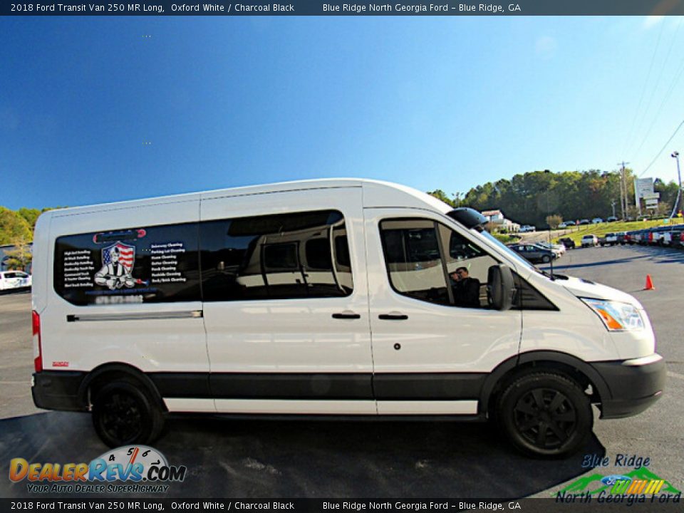 2018 Ford Transit Van 250 MR Long Oxford White / Charcoal Black Photo #6