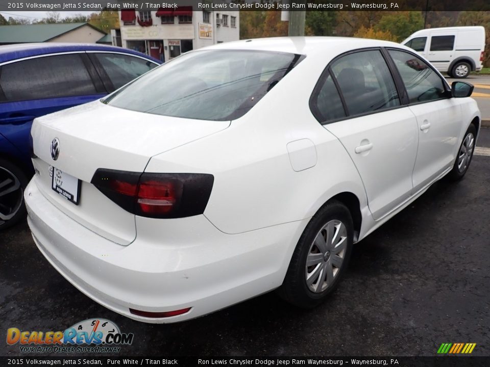 2015 Volkswagen Jetta S Sedan Pure White / Titan Black Photo #5