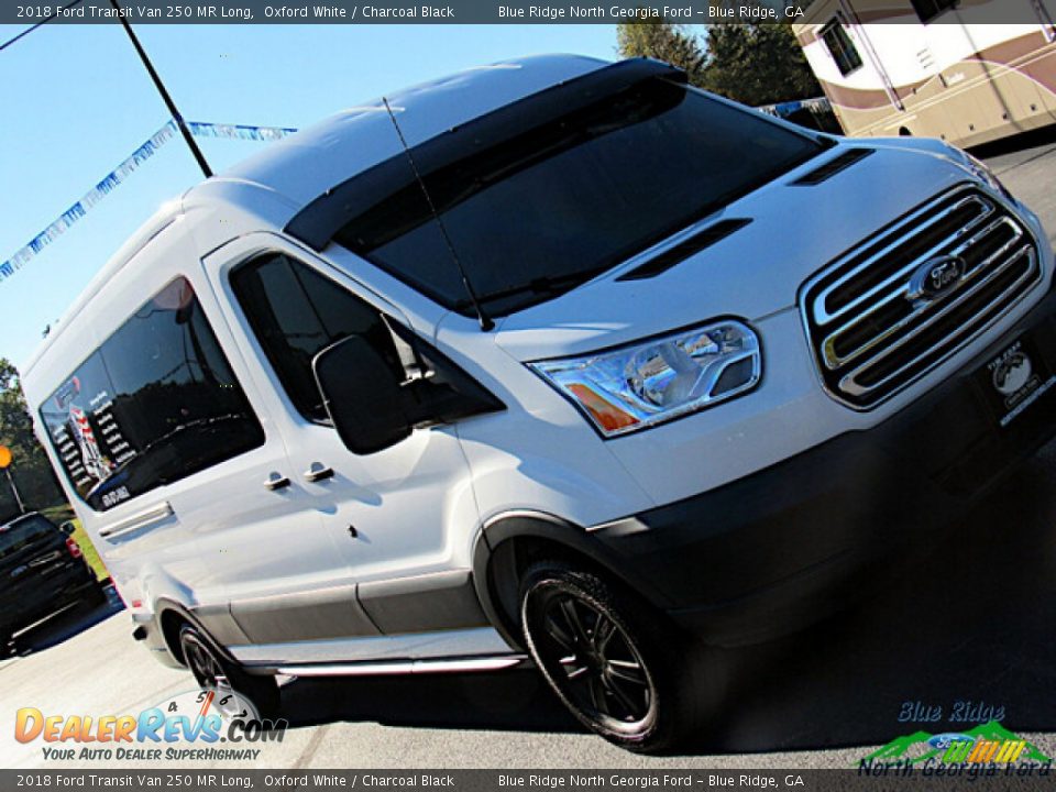 2018 Ford Transit Van 250 MR Long Oxford White / Charcoal Black Photo #23