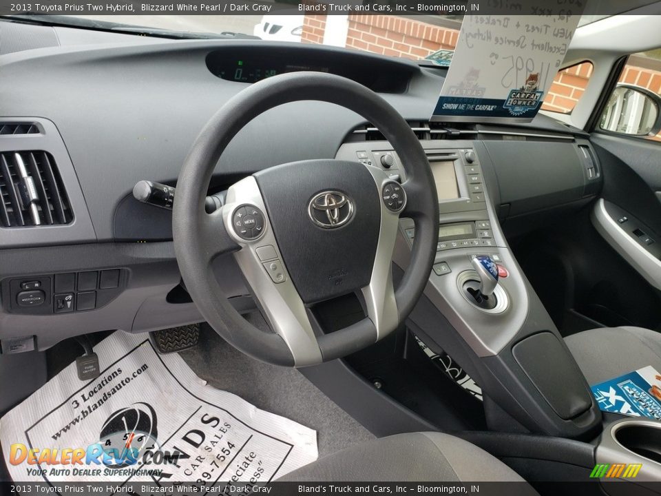 2013 Toyota Prius Two Hybrid Blizzard White Pearl / Dark Gray Photo #6