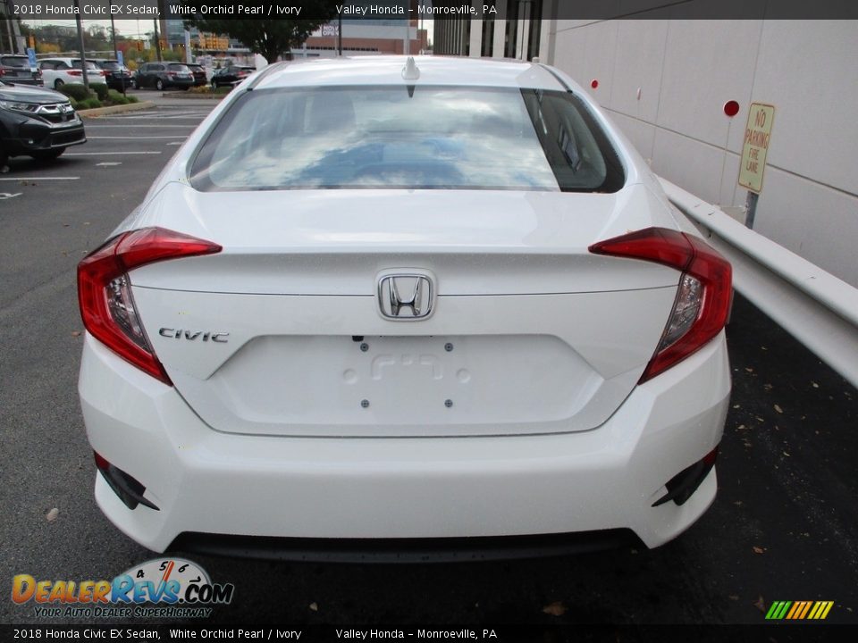 2018 Honda Civic EX Sedan White Orchid Pearl / Ivory Photo #4