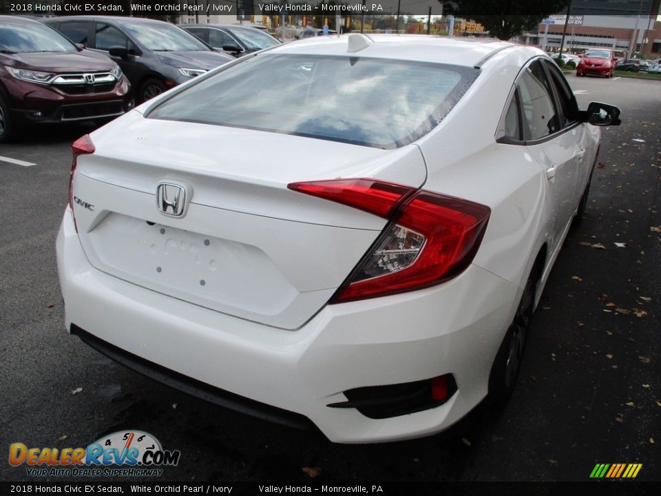 2018 Honda Civic EX Sedan White Orchid Pearl / Ivory Photo #5