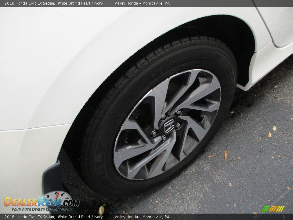 2018 Honda Civic EX Sedan White Orchid Pearl / Ivory Photo #6