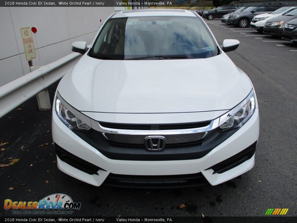 2018 Honda Civic EX Sedan White Orchid Pearl / Ivory Photo #8
