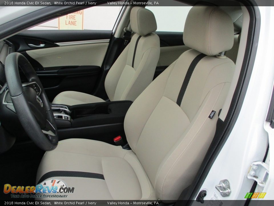 2018 Honda Civic EX Sedan White Orchid Pearl / Ivory Photo #12