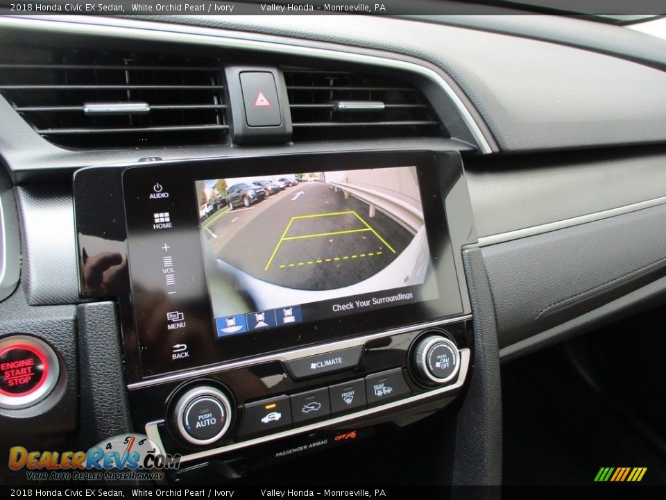 2018 Honda Civic EX Sedan White Orchid Pearl / Ivory Photo #16