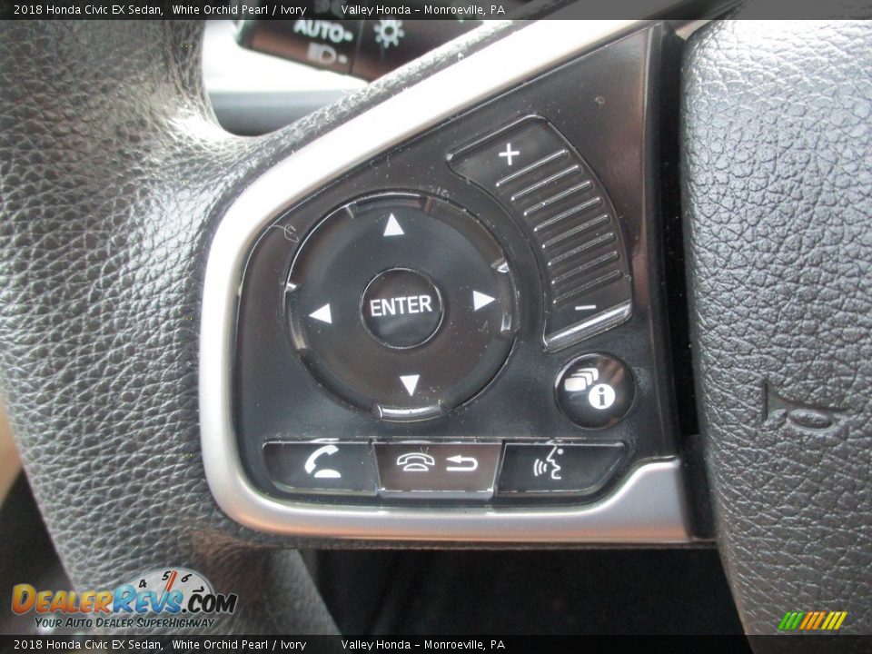 2018 Honda Civic EX Sedan White Orchid Pearl / Ivory Photo #18