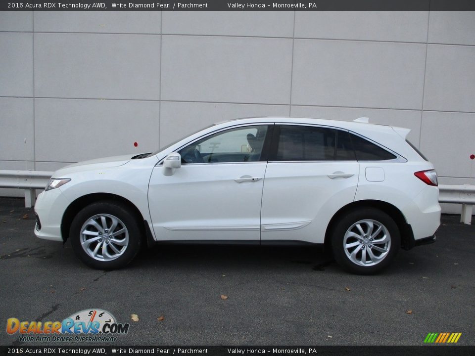 2016 Acura RDX Technology AWD White Diamond Pearl / Parchment Photo #2