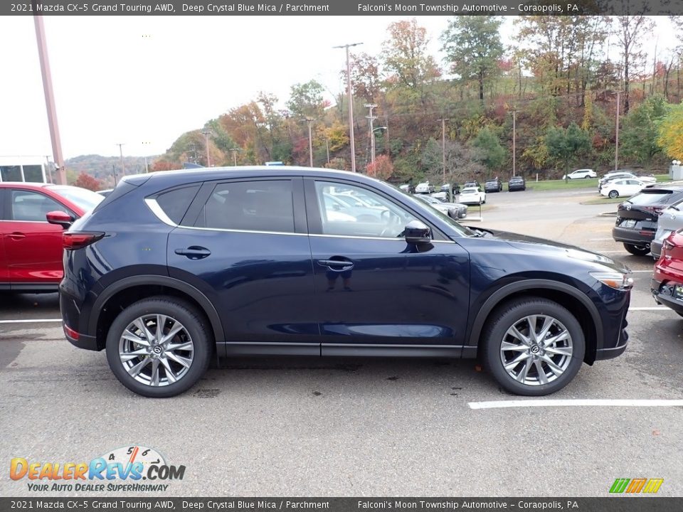 2021 Mazda CX-5 Grand Touring AWD Deep Crystal Blue Mica / Parchment Photo #1