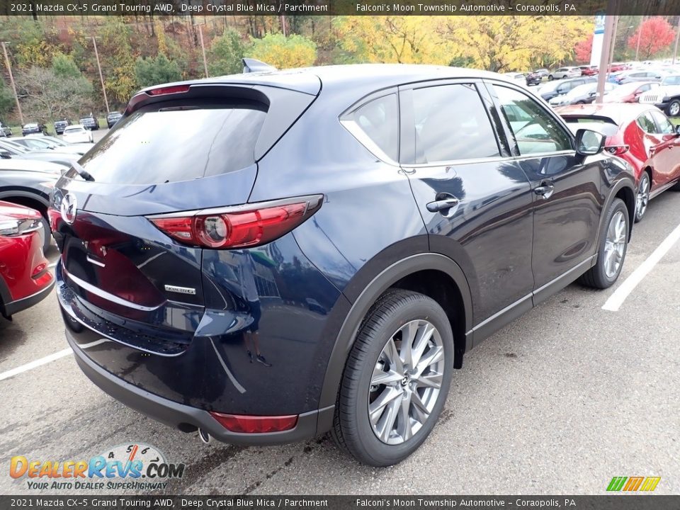 2021 Mazda CX-5 Grand Touring AWD Deep Crystal Blue Mica / Parchment Photo #2