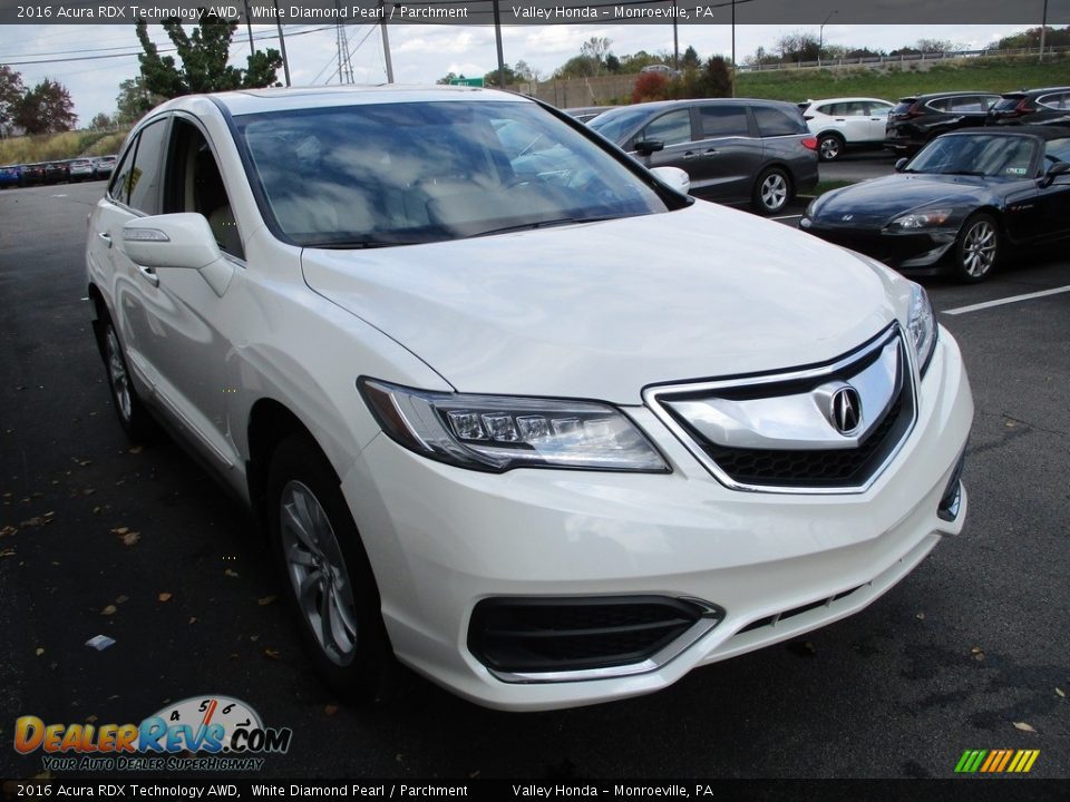 2016 Acura RDX Technology AWD White Diamond Pearl / Parchment Photo #7