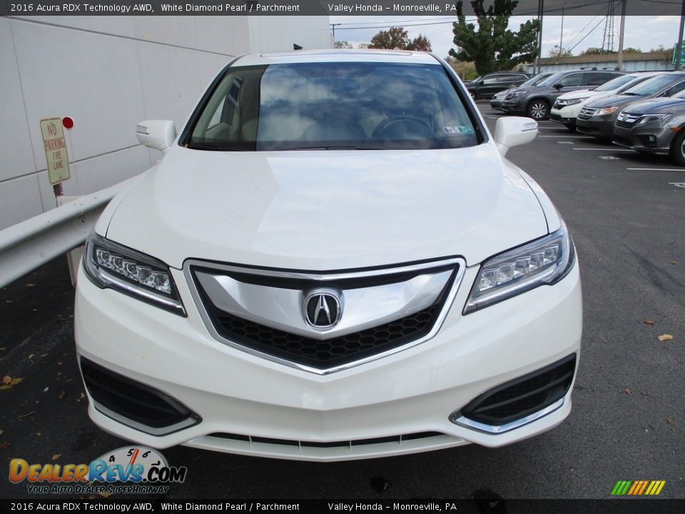 2016 Acura RDX Technology AWD White Diamond Pearl / Parchment Photo #8