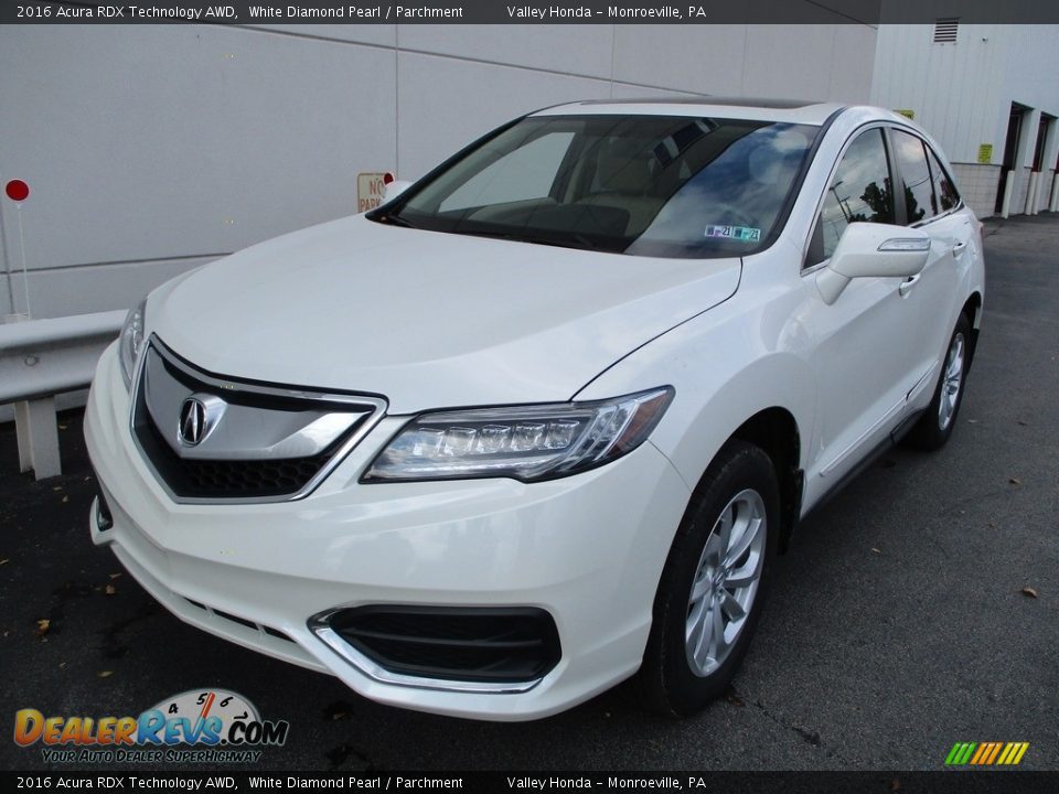 2016 Acura RDX Technology AWD White Diamond Pearl / Parchment Photo #9