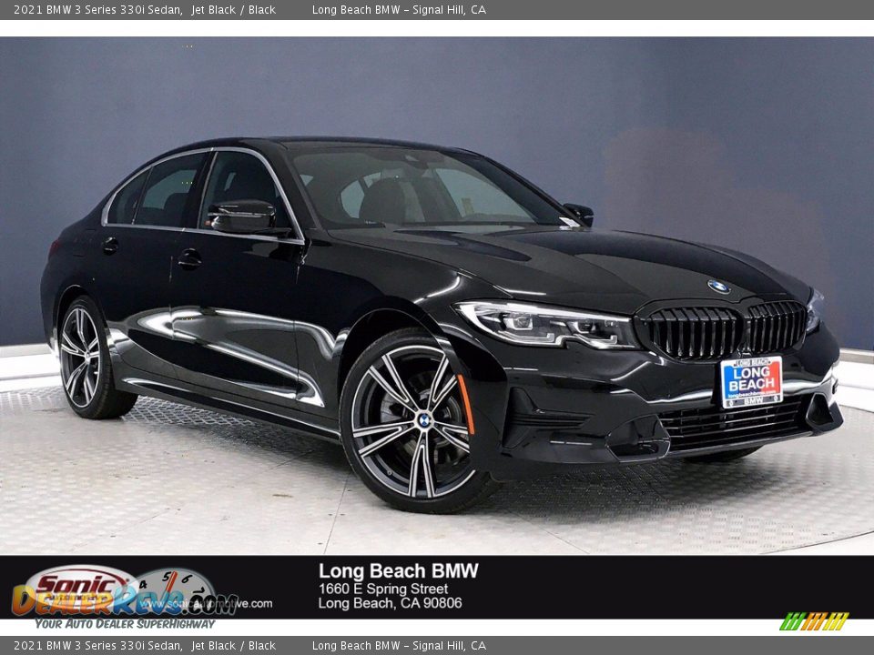 2021 BMW 3 Series 330i Sedan Jet Black / Black Photo #1