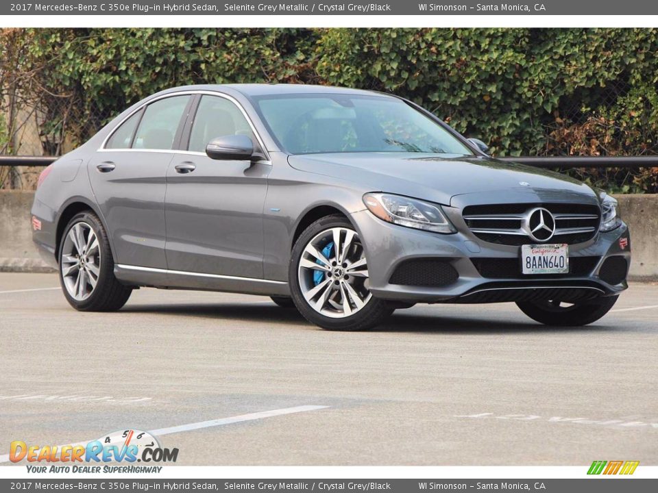 2017 Mercedes-Benz C 350e Plug-in Hybrid Sedan Selenite Grey Metallic / Crystal Grey/Black Photo #2