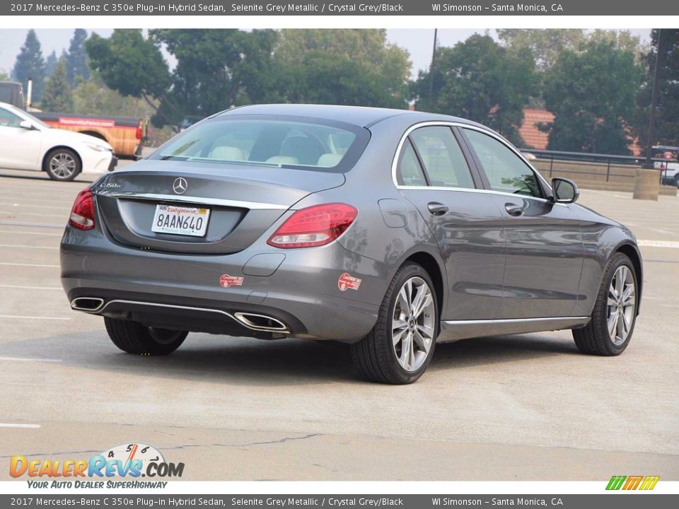 2017 Mercedes-Benz C 350e Plug-in Hybrid Sedan Selenite Grey Metallic / Crystal Grey/Black Photo #6