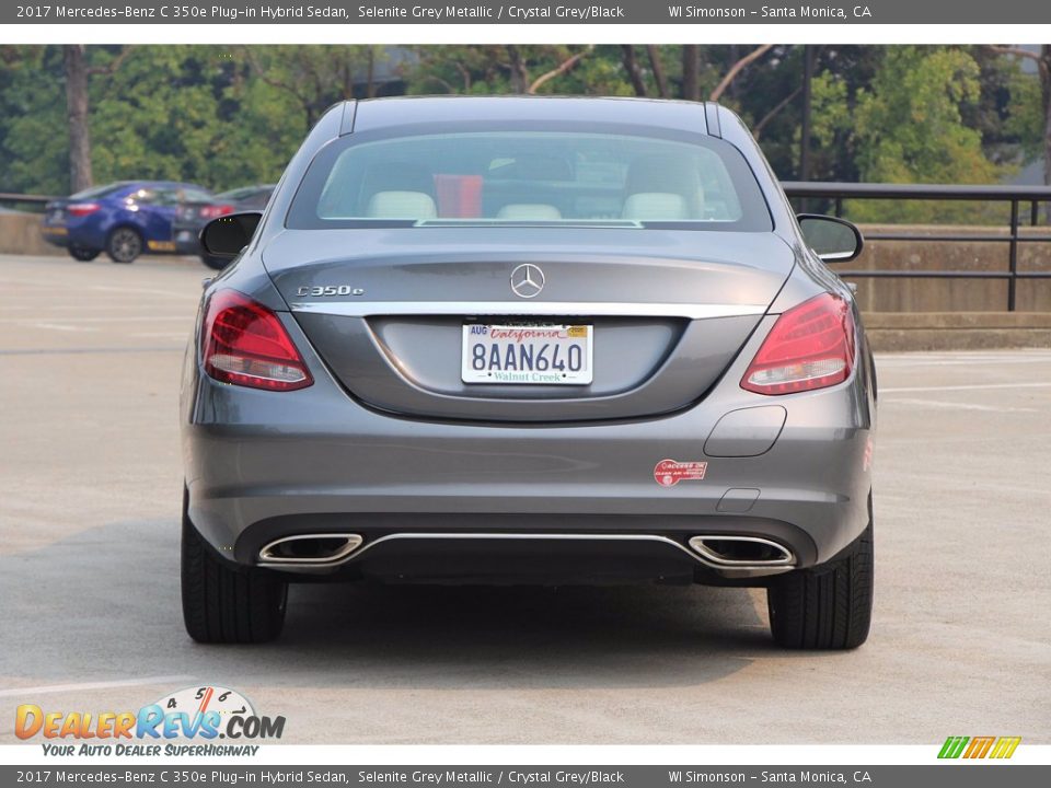 2017 Mercedes-Benz C 350e Plug-in Hybrid Sedan Selenite Grey Metallic / Crystal Grey/Black Photo #7