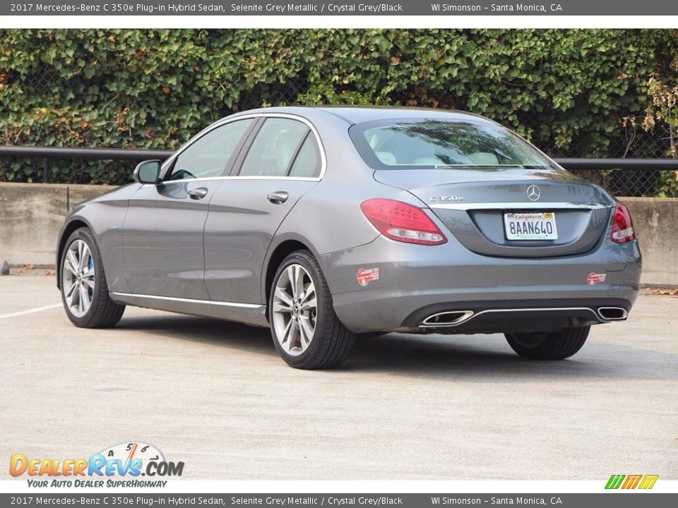 2017 Mercedes-Benz C 350e Plug-in Hybrid Sedan Selenite Grey Metallic / Crystal Grey/Black Photo #8