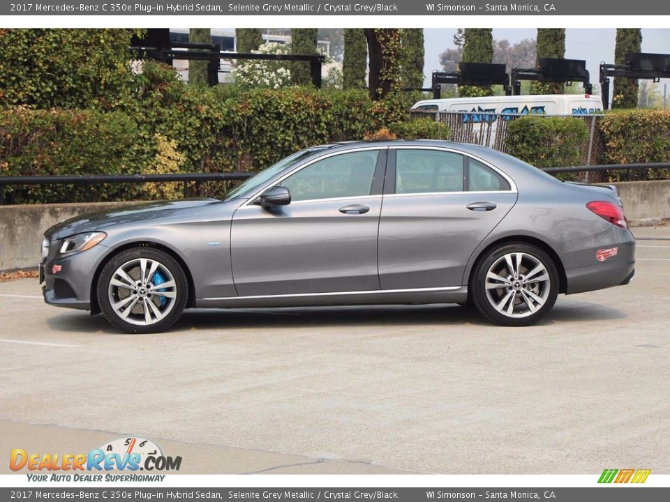 2017 Mercedes-Benz C 350e Plug-in Hybrid Sedan Selenite Grey Metallic / Crystal Grey/Black Photo #9