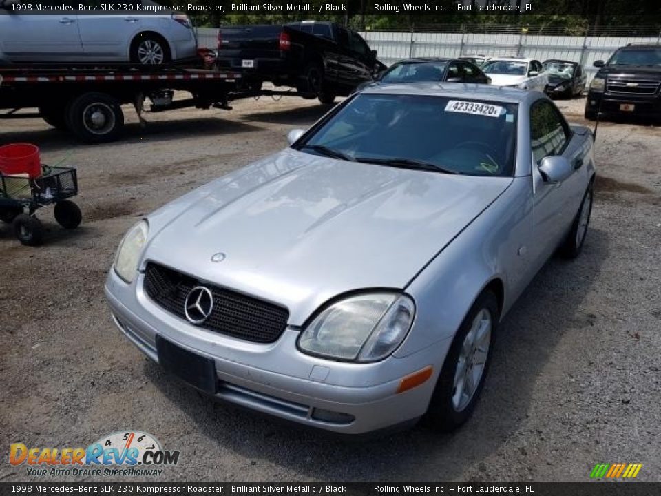 1998 Mercedes-Benz SLK 230 Kompressor Roadster Brilliant Silver Metallic / Black Photo #2